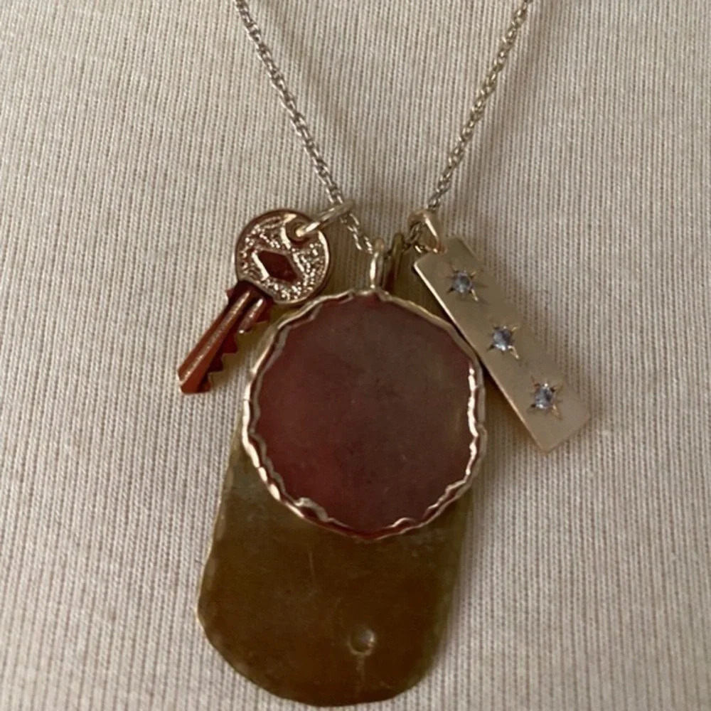 Anthropologie Key Charm Necklace